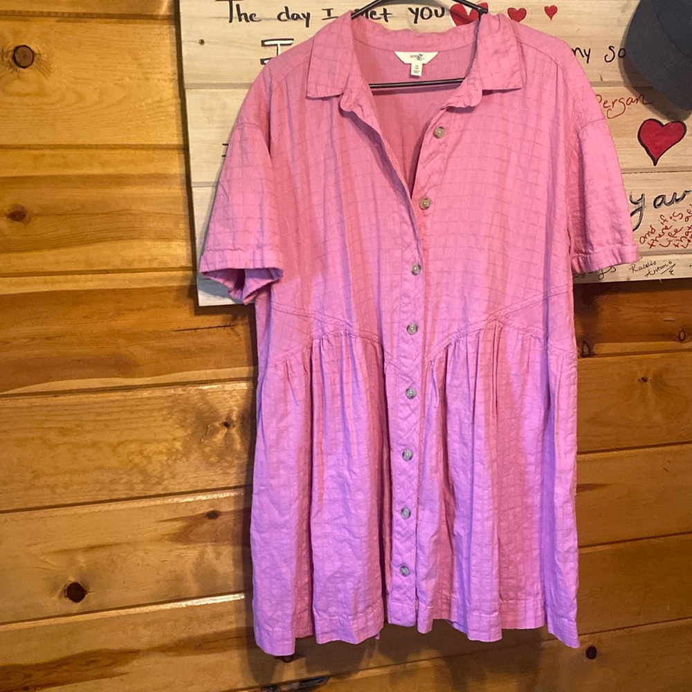 Pink terra & sky dress. 14W.